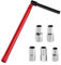 RANY 1 Ensemble Clés Pour Robinet D'évier 13 mm et 5 Adaptateurs 8-12 mm Clé Robinet en Acier Trempé Clé Robinet Evier Pour Installation de Robinet ou Outils de Réparation