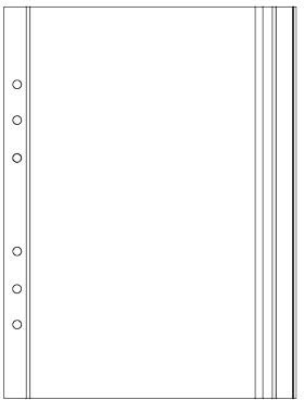 Oberthur - Recharge Organiseur 21 - Pochette de 3 étuis Porte-Documents en Plastique Transparent - 15x21cm