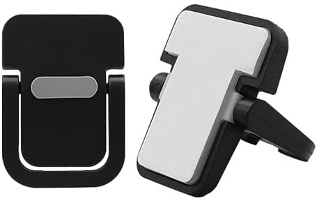 Pzuryhg Laptop Kickstand, Foldable Desk Stand, Invisible Notebook Support, Set of 2, Portable Heightened Cooling Design, Keyboard Stand for Desk Use,4.2x3.8cm