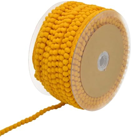 Bommelborte Mini 25m x 11mm uni Bommelgröße 6mm Pomponband Pomponborte 22 Farben
