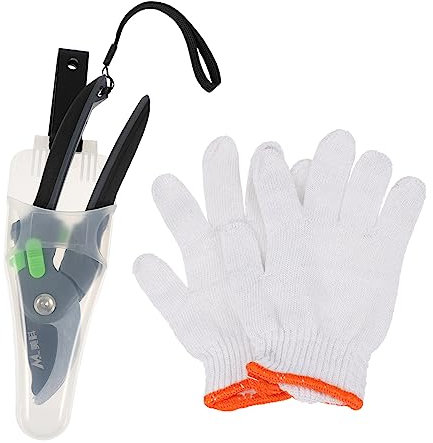 TOYANDONA Pruning Scissors mit Handschuhen Ergonomische Gartenschneider für Präzises von Baumzweigen für Gartenarbeit und Pflege von Pflanzen Langlebig