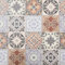 Underfoot Victorian Style Mosaic Tile Effect Laminate Flooring Pack Vintage Click Fit Laminate Floor Planks - 2.92m² Coverage Per Pack (Blue/Brown)