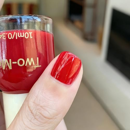 Red Nail Polish - Quick Dry Strewberry Red Color Nail Varnish - 10ml BrightRed Long Lasting Chip Resistant No Need UV LED Nail Lamp DIY Home