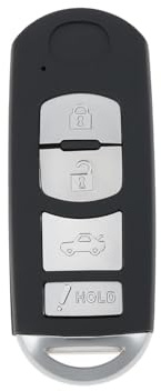 LT Easiyl Car 4 Button Remote Key Shell Key Blank without Slot Compatible with Mazda 6 Sport 2008-2015