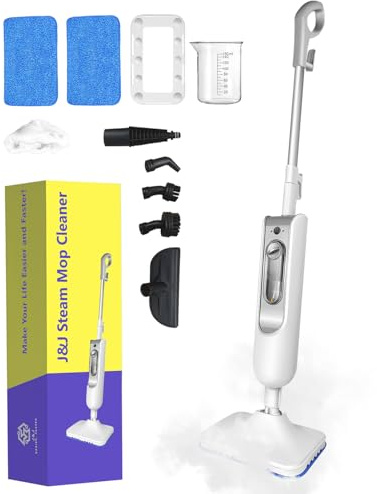 6 in 1 Steam Mop for Floor Cleaning, Effortless Ergonomic Design Handheld Steam Cleaner, Floor Steamer for Hardwood and Tile, 1500W High Power, 16.4ft Cord