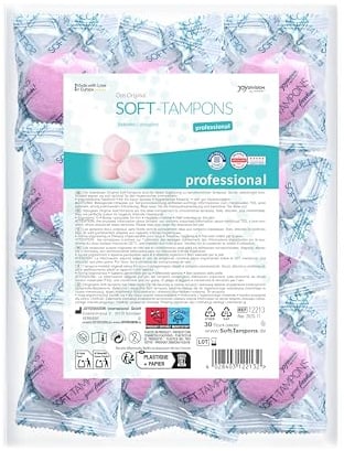 JOYDIVISION Soft Tampons PRO 30 Stk. - Unsichtbare, Rückholfadenlose Sicherheit für Sport & Intimität - Weiche, Hautfreundliche Materialien im Praktischen Reisebeutel