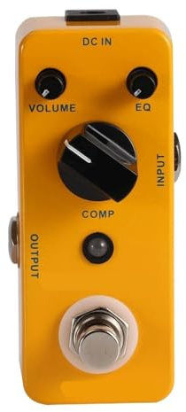 Guitar Bass Compressor Pedal with Adjustable EQ Volume True Bypass Mini Portable