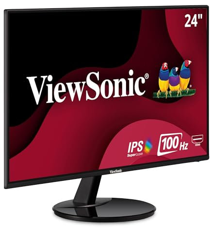 Viewsonic VA2459-SMH pantalla para PC 61 cm (24) Full HD LED Plana Mate Negro - Monitor (61 cm (24), 1920 x 1080 Pixeles, Full HD, LED, 14 ms, Negro)