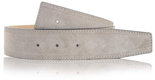 Exklusiver Premium Wildledergürtel in Graubeige in der Breite 32 mm 80 cm