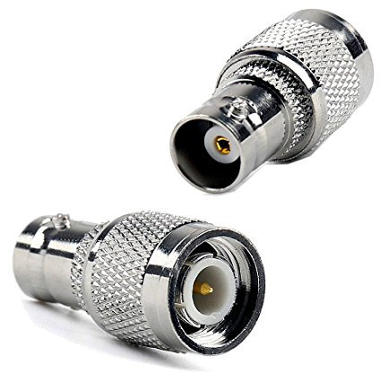Oiyagai 2 Stück TNC-Stecker auf BNC-Buchse RF-Koaxial-Adapterstecker für CCTV