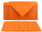 25 Klappkarten mit Umschlägen Set Orange - DIN A6 Blanko Doppelkarten 14,8 x 21 cm (160 g/m²) - DIN C6 Umschlag 11,4 x 16,2 cm (80 g/m²) Nassklebung - Grußkarten Einladungskarten Hochzeit