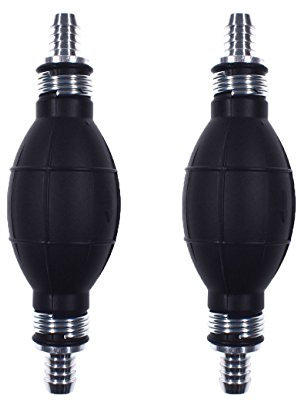 2Pcs Bulb Type Rubber Fuel Transfer Vacuum Fuel Line One Way Fuel Valve Fuel Pump Line Hose Hand Primer Gasoline Petrol Diesel Pump For Marine Boat 6mm 9001080A (1/2)