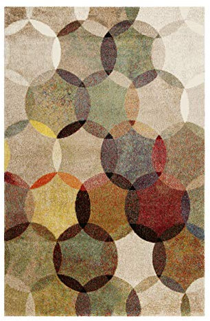 Teppich Beige Multicolor Kurzflor für Wohnzimmer Schlafzimmer Flur Kinderzimmer Esprit Home MODERNINA das Original (80 x 150 cm)