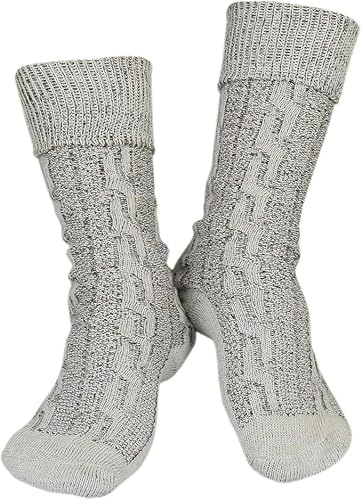 Boolavard 1 Paia di Calzini Costume, Calzini Oktoberfest per Donna e Uomo in Marrone, Verde, Nero, Grigio, Bianco 35-47 (IT, Testo, L, Regular, Regular, Grigio)