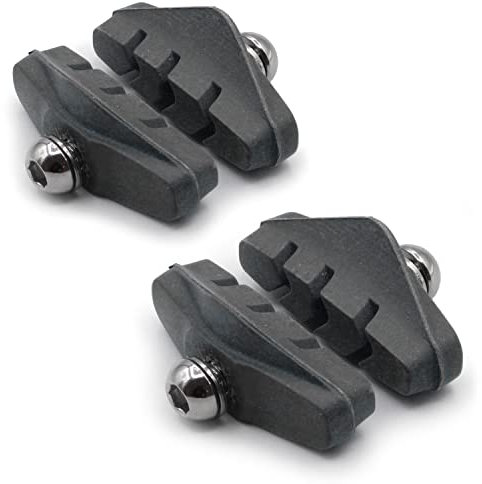Kartell ® Rennrad Bremsbeläge 2 Paar (4 Stück), 52 mm für Alufelgen (Schwarz)