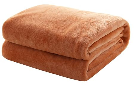 Mixibaby Kuscheldecke Flauschige extra weich & warm Wohndecke Flanell Fleecedecke, Falten beständig/Anti-verfärben als Sofadecke oder Bettüberwurf, Größe:240 cm x 270 cm, Farbe:Hellbraun