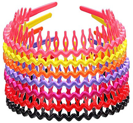 Lot de 10 serre-têtes ondulés pour homme et femme