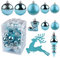 Kalolary Weihnachtskugeln Ornamente, 30 Stück Christbaumschmuck Glitzernd Weihnachtsbaum Bälle Hängende Kugel für Weihnachten Hochzeitsfest Festival DekorationBälle Weihnachts Dekorationen (Blau)