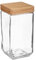 5five - vaso quadrato in vetro con coperchio in pino 2l