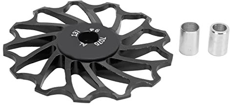 13T Poulie de Dérailleur Arrière de Vélo, Galet Guide Poulie Poulie de Roues, Roue à Rouleaux de Guidage VTT en Céramique en Alliage D'aluminium pour Dérailleurs Arrière 8, 9, 10, 11 Vitesses (Noir)