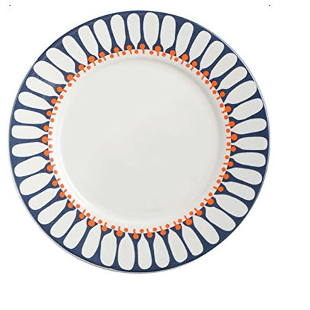 GRFIT Servizio di Piatti Piatti Cinesi for Cena in Ceramica Vintage da 10,2 Pollici in Porcellana Piatto in Porcellana Piatto da Cucina Fatta in casa a microonde/lavastoviglie Servizio da tavola