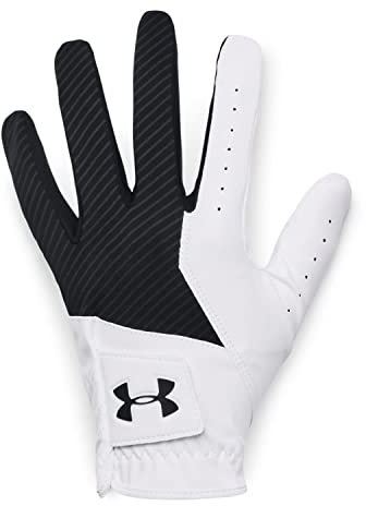 Under Armour Mens Full Finger Gloves Ua Medal Golf Glove, Black, 1349705-001, RXL