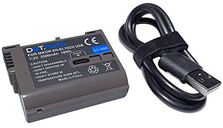 Dot.Foto EN-EL15, EN-EL15b, EN-EL15c Premium High Capacity 7.0v / 2500mAh Rechargeable Battery with USB Charging Port for Nikon D850, D7500, Z 6, Z 7, Z 8, Zf