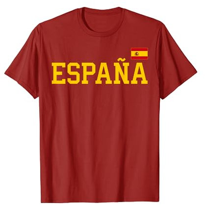Camiseta de España para mujeres, hombres, niños, bandera de España, color rojo Camiseta
