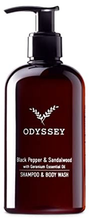 Cole & Lewis Odyssey Black Pepper & Sandalwood Body Wash & Shampoo 300ml Bottle