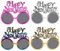 Silvester Deko, 4 Stück Happy New Year-Glitzer-Partybrillen, Lustige Party Brille, Silvester Party-New Year Decoration-Brille für Silvester-Party-Zubehör, Silvester Foto Requisiten, Party-Geschenke