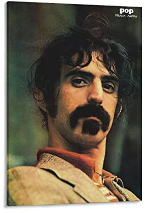 Frank Zappa Poster Rock and Roll Hall of Fame Poster Retro-Poster Wandkunst Poster Drucke Heimdekoration Bild Leinwand Malerei Poster 40,6 x 60 cm
