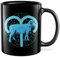 Sternzeichen Tasse Aries Widder Kaffeetasse Himmelszeichen Kaffee-Becher Tierkreiszeichen Geschenk Astrologie Geschenkidee Sternbild Geburtstag Teetasse Geburt Horoskop Sternbild (Schwarz)