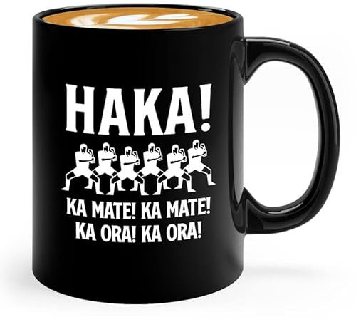 Haka Dance Coffee Mug 11oz Black - Haka Ka Mate - Funny Maori New Zealand Tribe's Culture Rugby Ceremonial Dances Perform Polynesian Brother