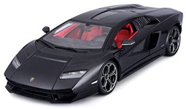 Maisto Lamborghini Countach LPI-800: Modellauto im Maßstab 1:18, Türen, Kofferraum und Motorhaube beweglich, schwarz (531459BK)