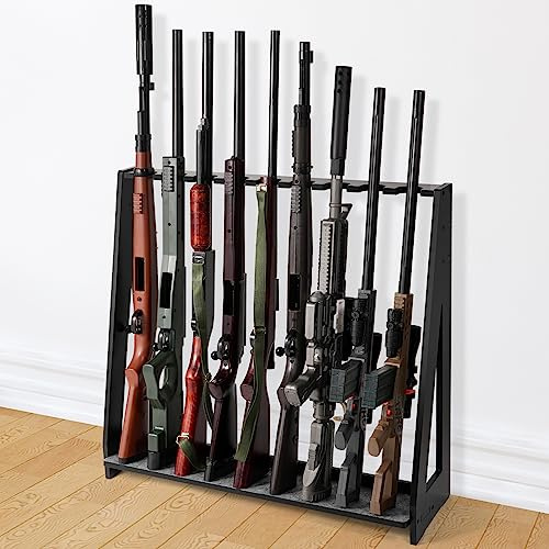 ikkle 24.8-31.1 Wooden Vertical Adjustable Indoor Gun Racks.