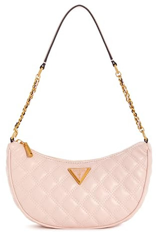 GUESS Épaules zippées Giully, Sac à bandoulière, Fermeture éclair sur Le Femme, Rose Clair, Taille Unique