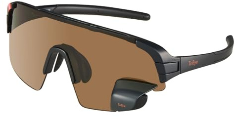 TriEye Unisex – Erwachsene Sportbrille-2016060020 Sportbrille, Schwarz, Einheitsgröße