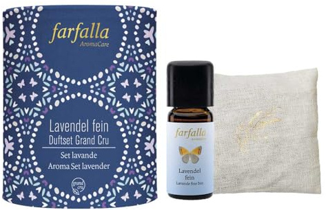 Farfalla Lavendel fein Set, Grand Cru Ätherisches Öl & Duftkissen