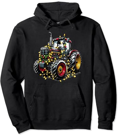 Deutscher Traktor Mit Lichterketten Fürs Dorfleben Pullover Hoodie