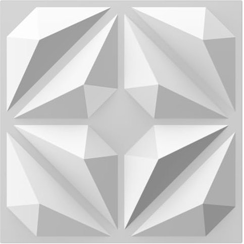 MIX3D Dekorative 3D-Wandpaneele, 20 Stück, für Innenwanddekoration, 30,5 x 30,5 cm, Weiß, Abdeckung 19,4 m²