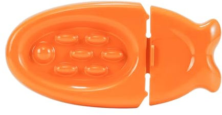 derYEP Dog Training Toy for Crate Training - Peanut Butter Slow Feeder Treat Dispenser - Anxiety Reducing Aid (Warm Fish)
