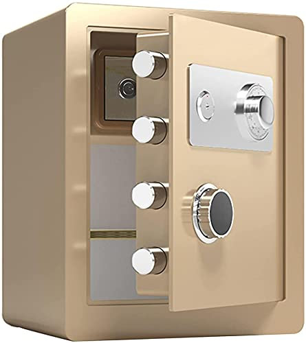 Feuerfester, wasserdichter Safe, Tresor für Geld mit Schlüsselschloss aus Edelstahl für Zuhause, Bargeld, Schmuck, feuerfeste und langlebige Aufbewahrungsboxen für die Aufbewahrung von Bargeld im