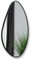 Terra Home Asymmetrischer Wandspiegel Alurahmen, Badezimmerspiegel Flurspiegel Geformter Ankleidespiegel (Schwarz, 46x82)