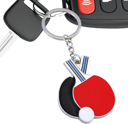 -Pong-Schlüsselanhänger, Tischtennis-Schlüsselanhänger,Tischtennisschläger Design Sport Schlüsselanhänger Anhänger - Stilvoller Tischtennis-Schlüsselanhänger, Tischtennisschläger-Schläger-Schlüsse