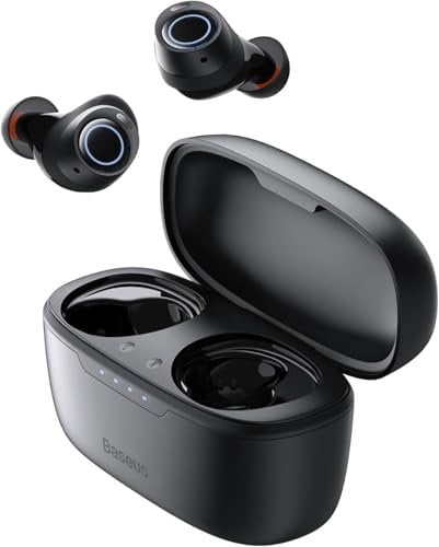 Baseus Bluetooth Kopfhörer Kabellos mit -48dB Hybride Aktive Geräuschunterdrückung, 140 Std. Wiedergabezeit, Wasserdicht IPX6, 4 ENC-Mikrofone, 0.038s Niedriger Latenz, Bluetooth 5.3 - Bowie MA10