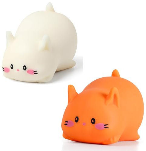 2 Stück Taba Squishy, Fufu Squishy, Stressball Lustig, Squeeze Toy, Squishy Katze, Niedliche Katze Stressball, Lustiges Squishy Antistress Spielzeug Entspannungsartikel Partygeschenke