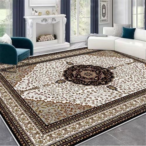 RUGMRZ Kinder Teppich Kinderzimmer Teppiche Jungs Rote Blumendekoration traditioneller Teppich im Retro-Stil Mobel Fur Wohnzimmer 80X150CM