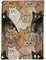 Walniverse Kuscheliger Winterschal für Damen mit Katzenmotiv – Weihnachtsgeschenke für Frauen, 200x70 cm, Jahrestagsgeschenk für Sie, Geburtstagsgeschenk für Tierliebhaber (Sandbraun)