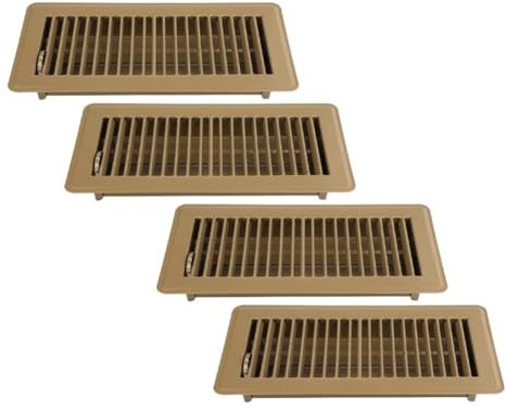 XLDZ Robuste Stahl-Bodenroste - 4er Set Verstellbare Ziergitter für Bodenbelag