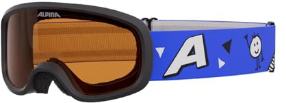 ALPINA PINEY 2.0 - Beschlagfreie, Extrem Robuste & Bruchsichere Skibrille Mit 100% UV-Schutz Für Kinder, blue matt